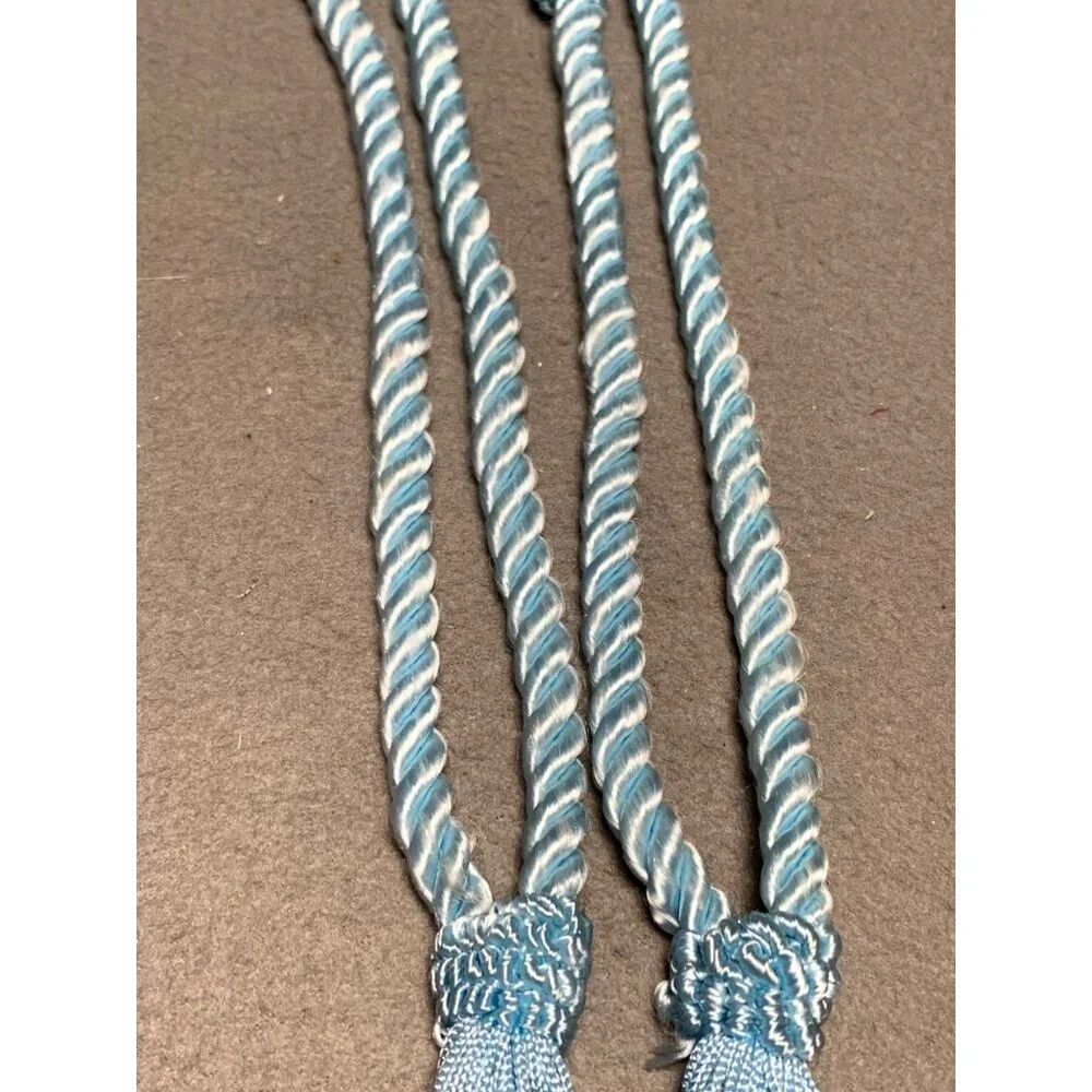 Decorative Curtain Tie Backs Set Of 2 Twisted Rope with Tassels 12